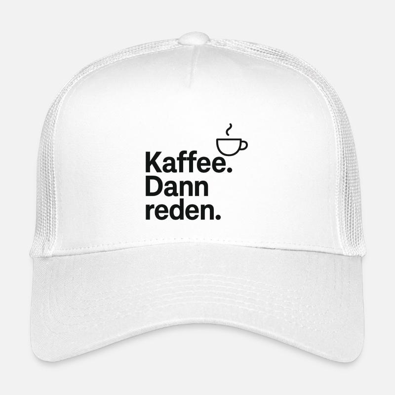 Kaffee Gespräche – Reden am Morgen - Kinder Trucker-Cap - Weiß