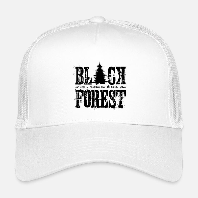Black Forest – Brutal Wild German Nature Design - Kinder Trucker-Cap - Weiß