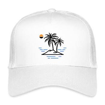 Palm Island - Kids’ Trucker Cap - white - Front