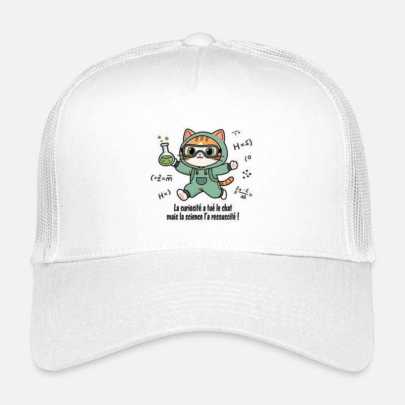 Die Neugier hat die Katze getötet, die Wissenschaft... - Kinder Trucker-Cap - Weiß