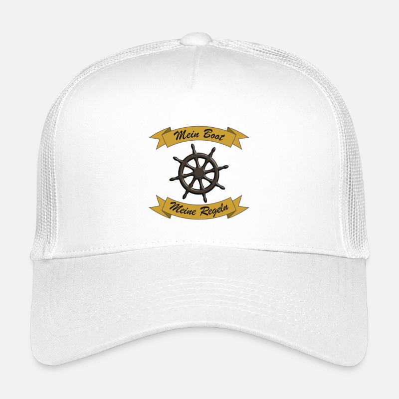 My Boat, My Rules - Skipper Fun Gift - Kids’ Trucker Cap - white