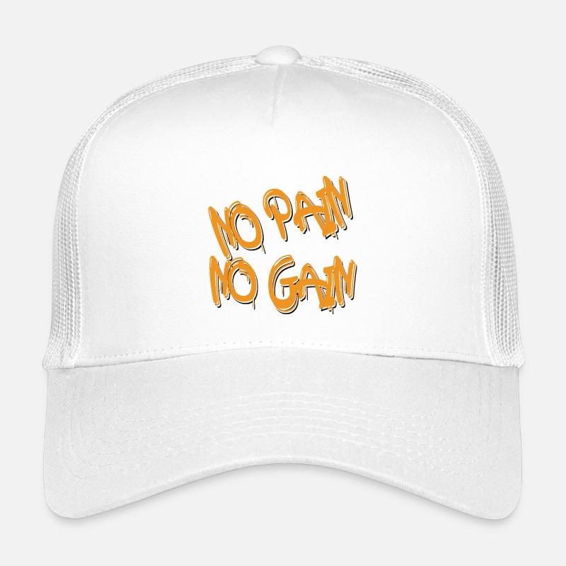 No Pain No Gain – Bold Orange Graffiti Style Kids’ Trucker Cap