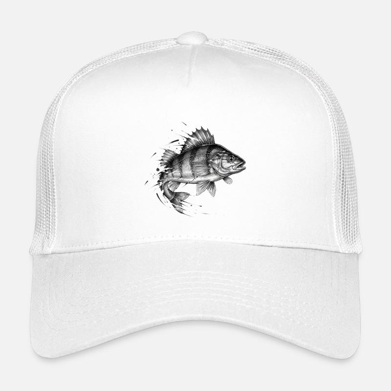 Perch Perch Ink Tattoo Fishing Vector Kids’ Trucker Cap