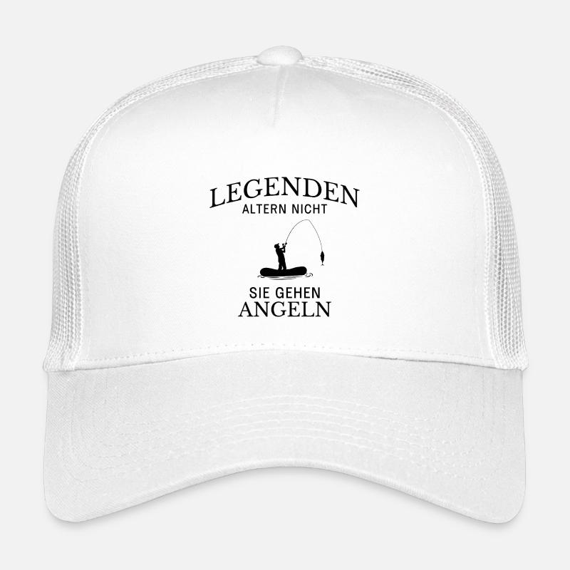 Legenden gehen Angeln Spruch Kinder Trucker-Cap