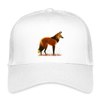Loup à crinière - Casquette trucker enfant - blanc - Devant