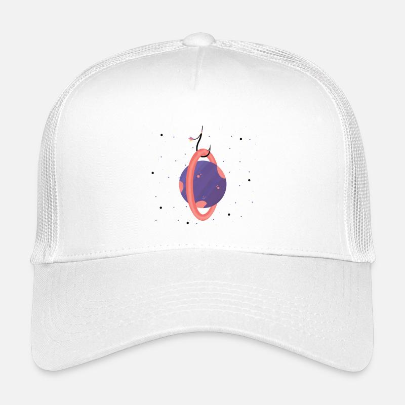 Planet am Haken (1/3) - Kinder Trucker-Cap - Weiß