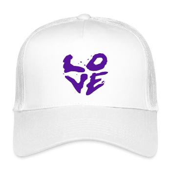 Love Statement Urban Typographie - Casquette trucker enfant - blanc - Devant
