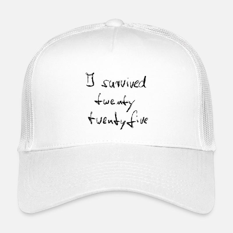 I survived 2025 - Kreide schwarz Kinder Trucker-Cap