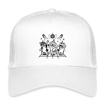Dancing Party Dogs Kids Disco - Kids’ Trucker Cap - white - Front