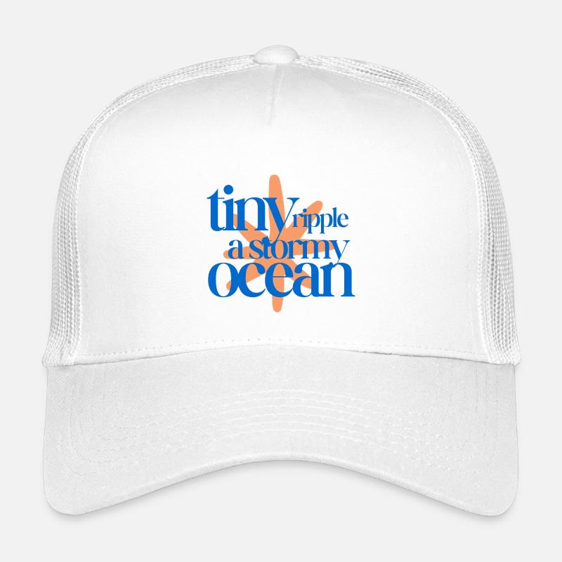 Tiny ripple in a stormy ocean (coral background) Kinder Trucker-Cap