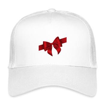 Red Bow Elegance - Kinder Trucker-Cap - Weiß - Vorne