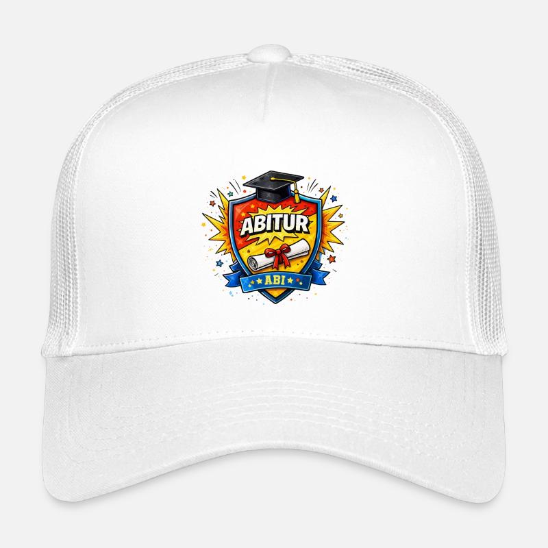 Abitur Abschluss Comic Schild Kinder Trucker-Cap
