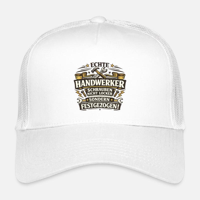 Echte Handwerker Festgezogen! - Kinder Trucker-Cap - Weiß