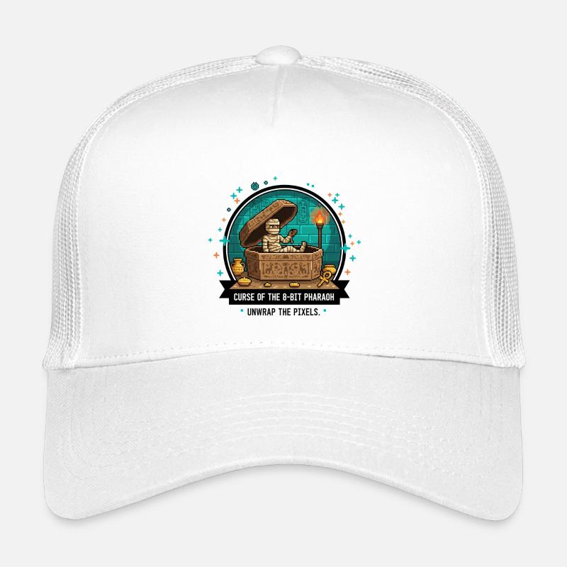 8-Bit Pharaoh's Tomb - Kids’ Trucker Cap - white