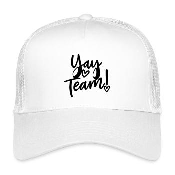 Hourra, l’équipe ! Hourra, équipe de fans de sport sans méfiance - Casquette trucker enfant - blanc - Devant