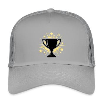 Pokal Sieger Trophäe Sterne - Kinder Trucker-Cap - Hellgrau - Vorne