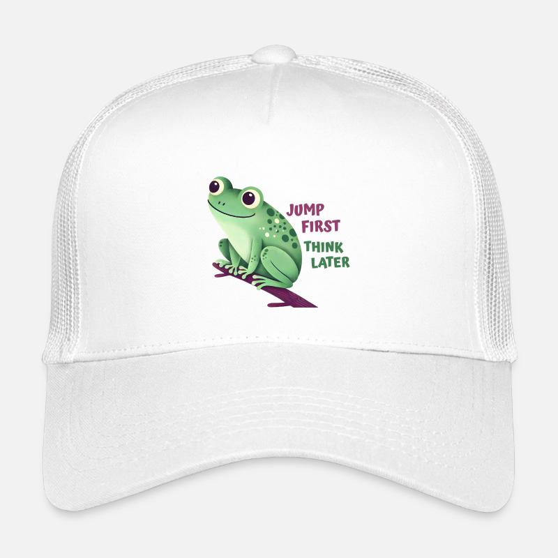 Frosch mit Zitat Kinder Trucker-Cap