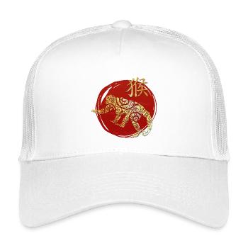 Monkey Chinese Zodiac Horoscope - Kids’ Trucker Cap - white - Front