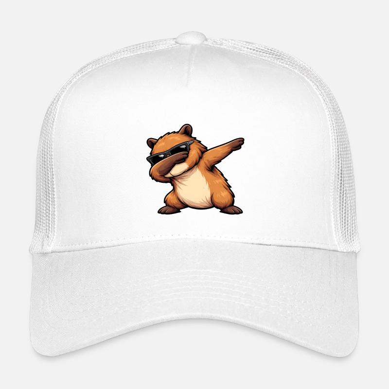 Dabbing Capybara - Kinder Trucker-Cap - Weiß