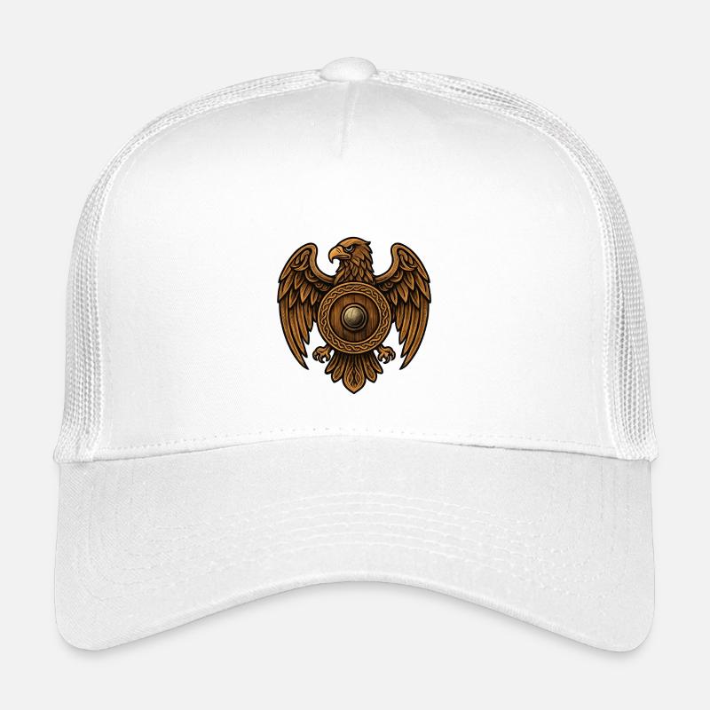 Golden Eagle Round Shield Kids’ Trucker Cap