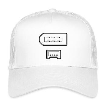 Connecteur fil de feu - Casquette trucker enfant - blanc - Devant