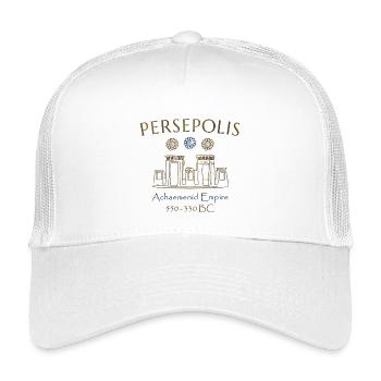 Iran, Persian Ruins of Persepolis, Drawing - Kids’ Trucker Cap - white - Front