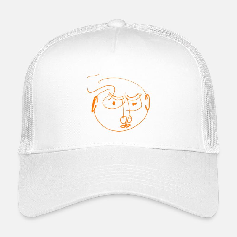 Visage orange tiré abstrait et en colère Casquette trucker enfant