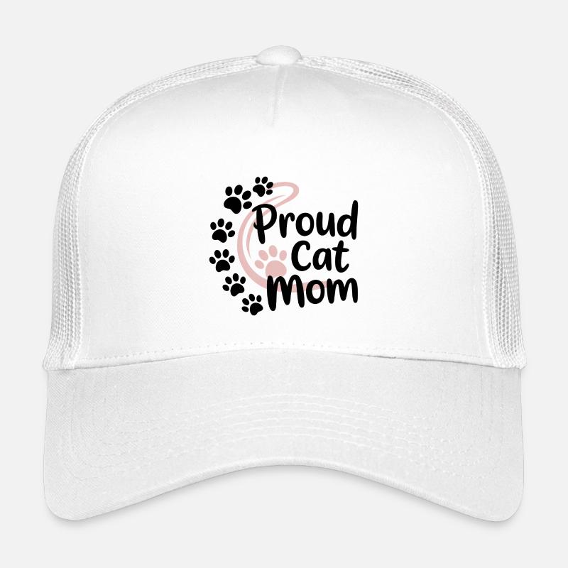 Cat Mom Pink Paws Logo Casquette trucker enfant
