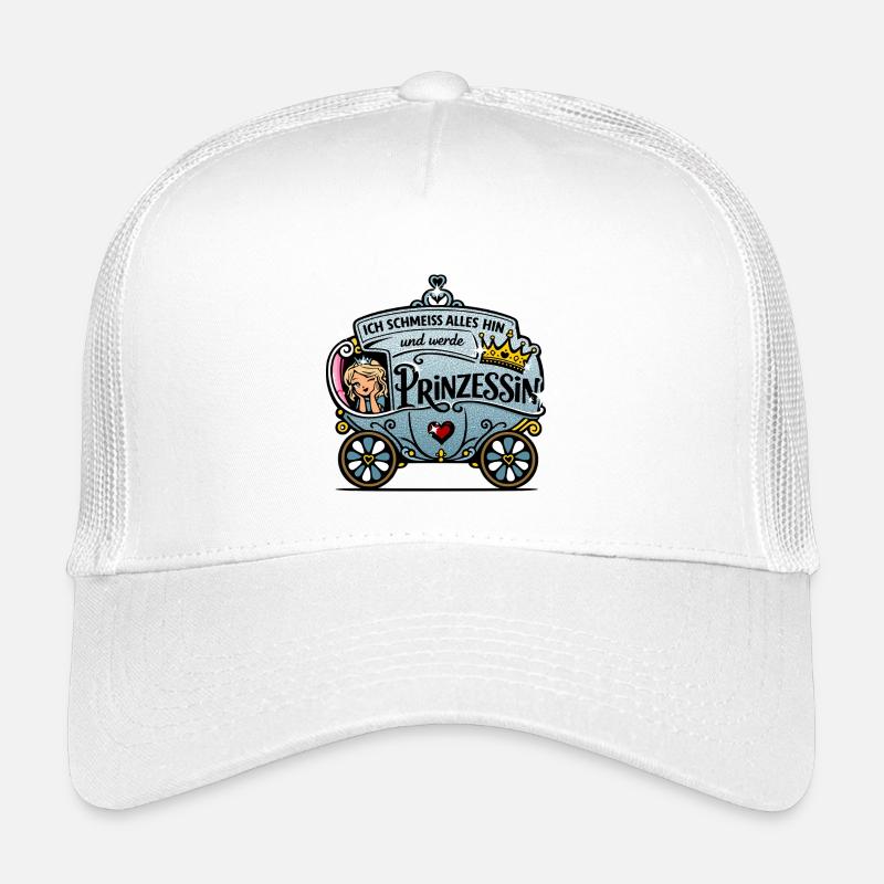 Ich werd Prinzessin Glitzerkutsche - Kinder Trucker-Cap - Weiß