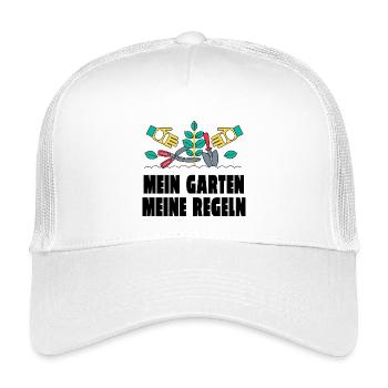 Mein Garten Shirt - Kinder Trucker-Cap - Weiß - Vorne