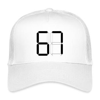 NUMMER 67 Sechs Sieben Meme Geschenk Digital - Kinder Trucker-Cap - Weiß - Vorne