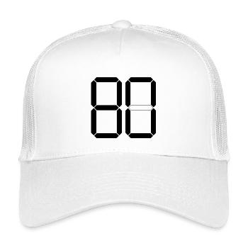 NUMMER 80 Achtzig Geschenk Digital - Kinder Trucker-Cap - Weiß - Vorne