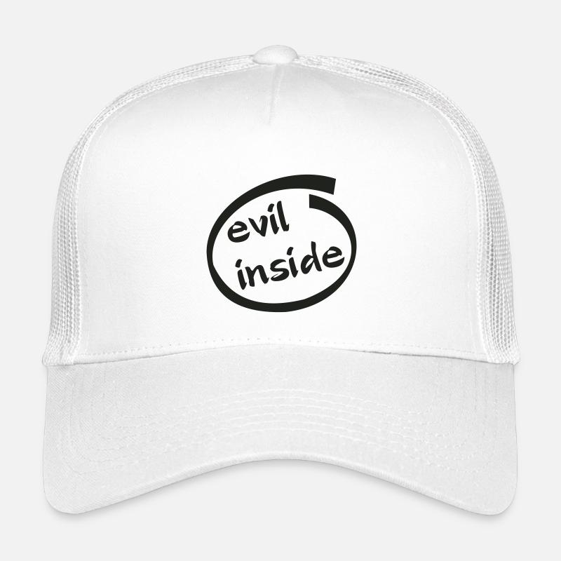 Evil Inside Ring Graphic Kinder Trucker-Cap