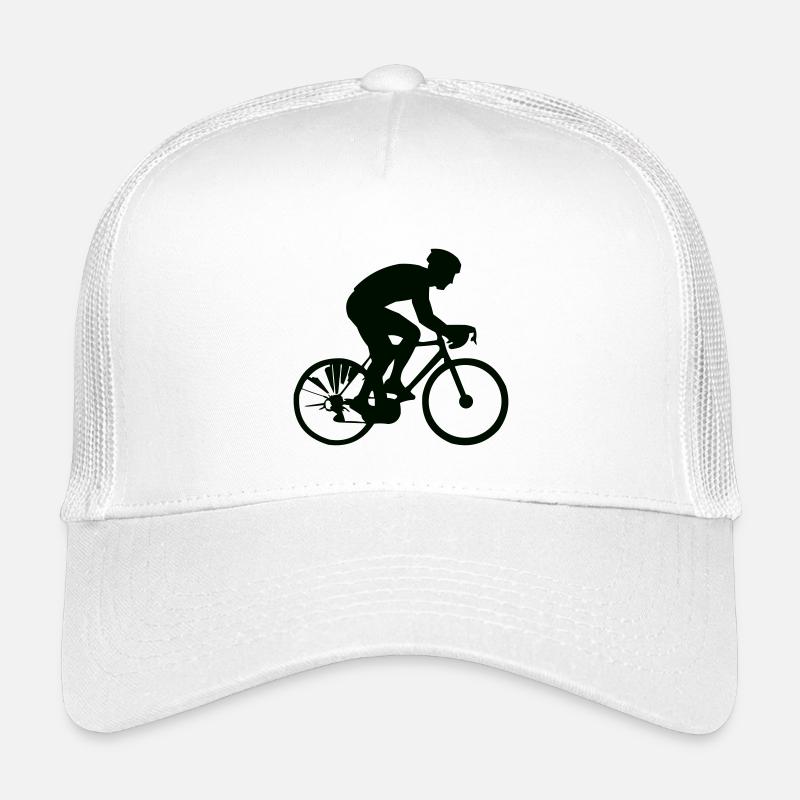 Cyclist silhouette in sprint Kids’ Trucker Cap