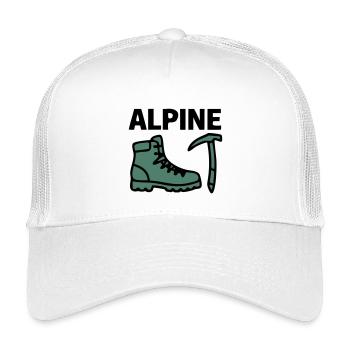 Wanderschuh Eispickel Alpine Bergsteigen Klettern - Kinder Trucker-Cap - Weiß - Vorne