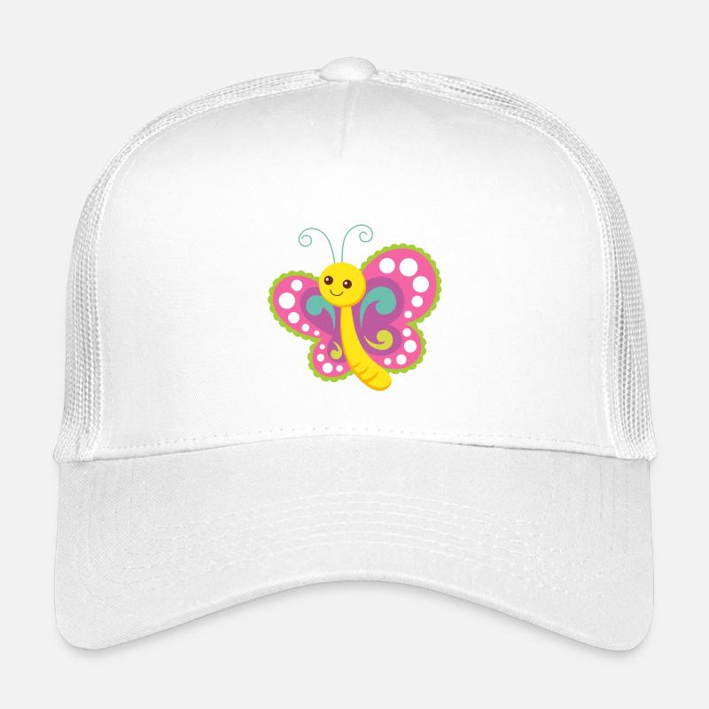 butterfly - Kids’ Trucker Cap - white