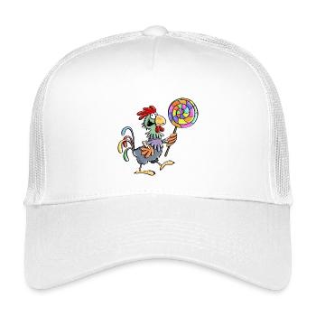 Chicken with lollipops - rooster - hen - lollipop - food - Kids’ Trucker Cap - white - Front