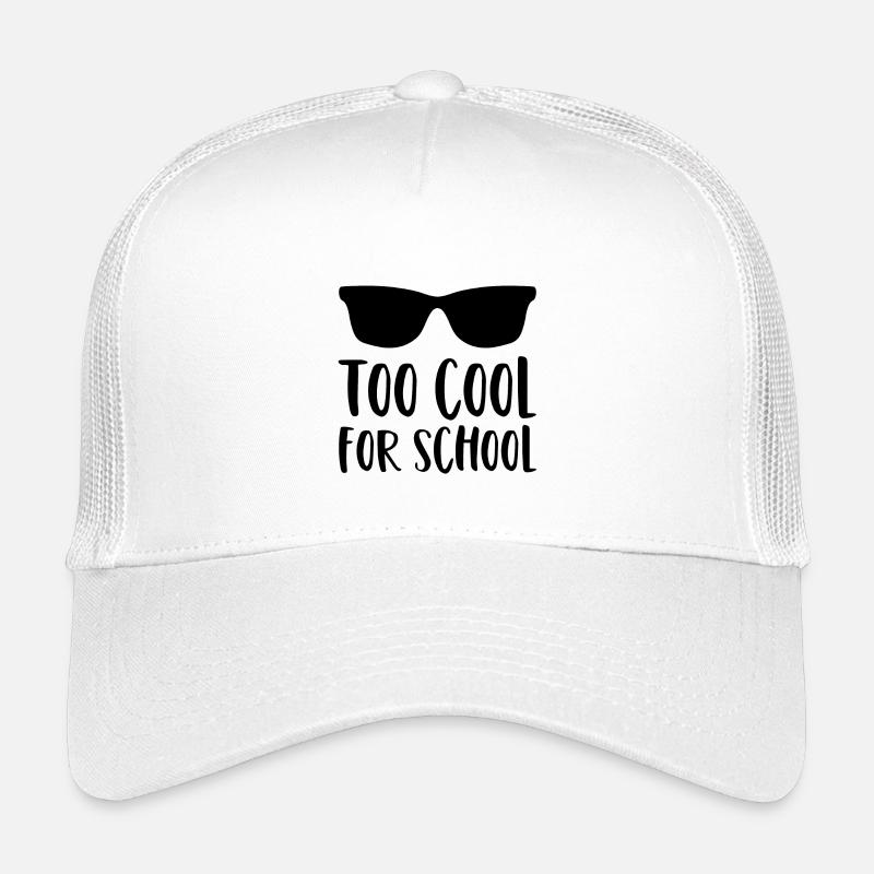 L’école dit trop cool pour les lunettes de soleil d’école Casquette trucker enfant