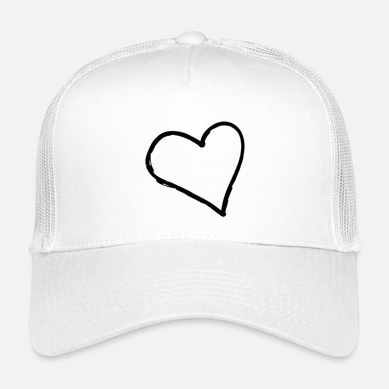 Großes Herz - Kinder Trucker-Cap - Weiß