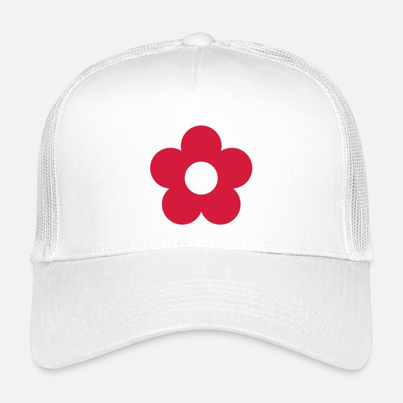 Blüte Blume minimal Geschenk - Kinder Trucker-Cap - Weiß