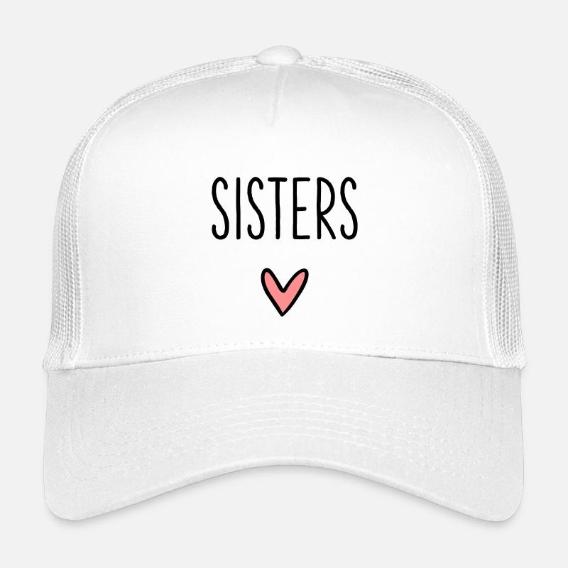 Sisters Herz beste Freundin Schwester Liebe - Kinder Trucker-Cap - Weiß