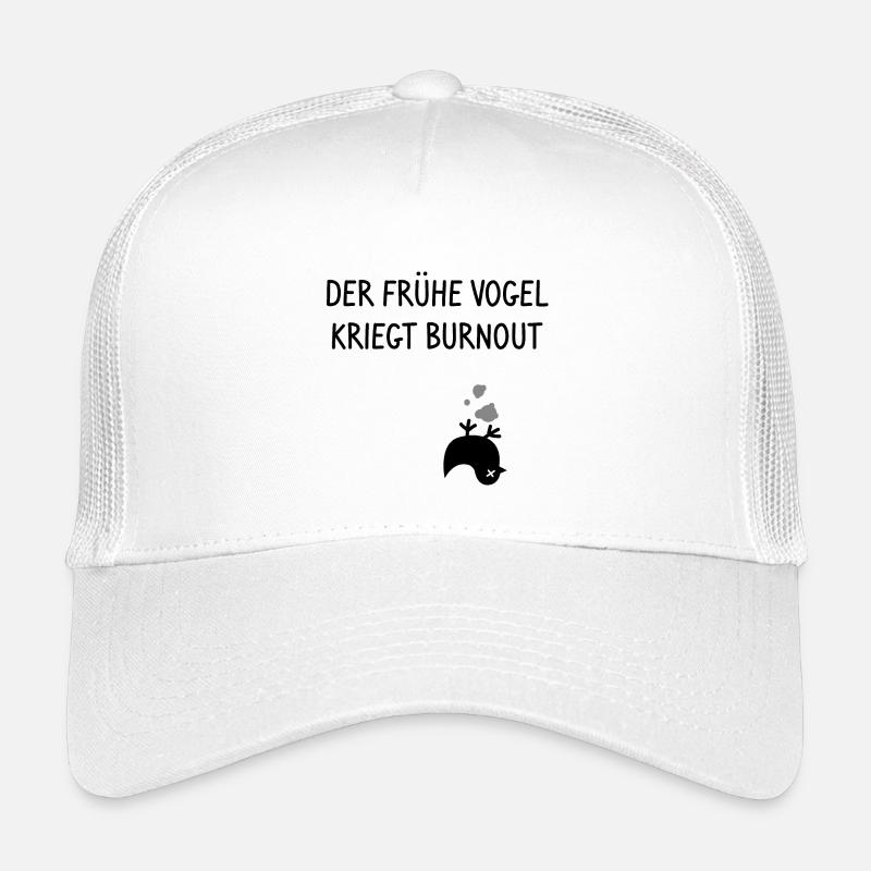 Der frühe Vogel kriegt Burnout Kinder Trucker-Cap
