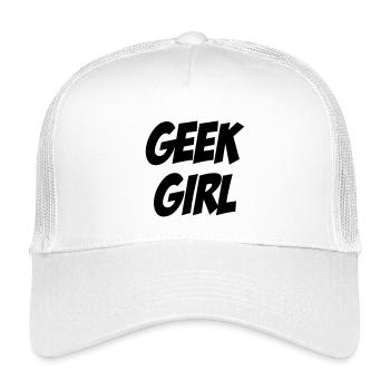 Geek Girl - Kinder Trucker-Cap - Weiß - Vorne