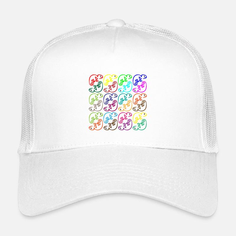 Chameleon hustle and bustle - Kids’ Trucker Cap - white