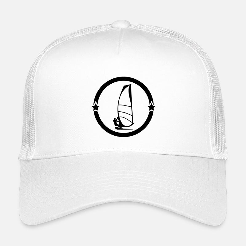 Windsurfen / Windsurfer / Windsurf / Windsurfing - Kinder Trucker-Cap - Weiß