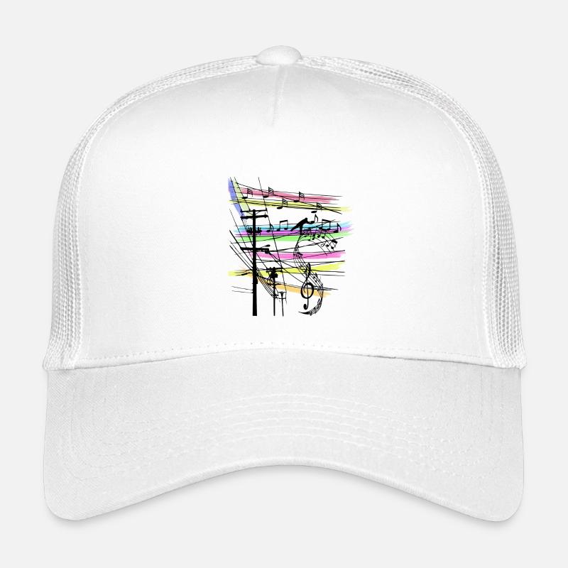 Musik Noten - Kinder Trucker-Cap - Weiß