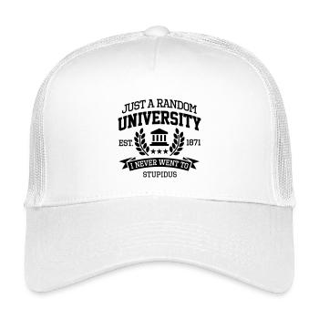 Just a random University I never went to Étudiant - Casquette trucker enfant - blanc - Devant