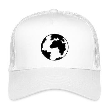 Minimalistische Weltkarte Grafik - Kinder Trucker-Cap - Weiß - Vorne