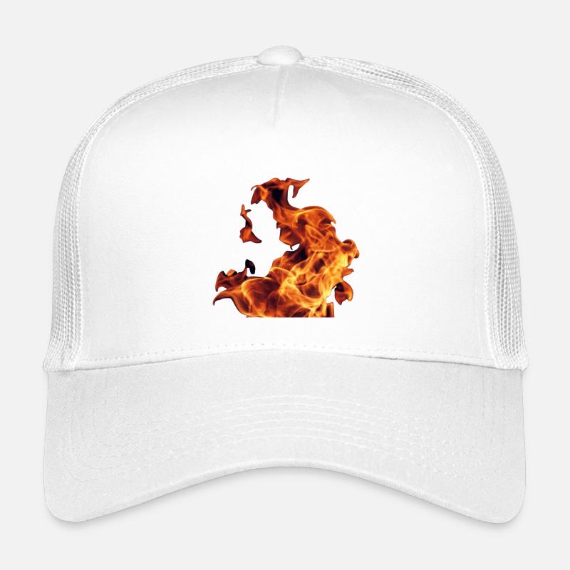 Abstract Flames on Black Kids’ Trucker Cap