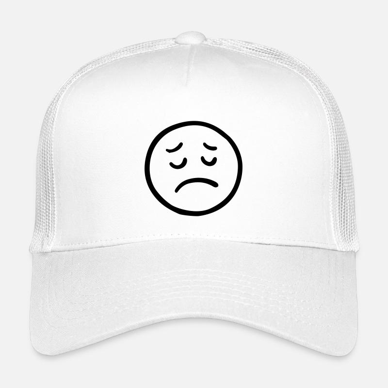 Visage triste avec un regard pensif Casquette trucker enfant